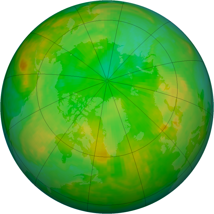 Arctic ozone map for 12 July 1987